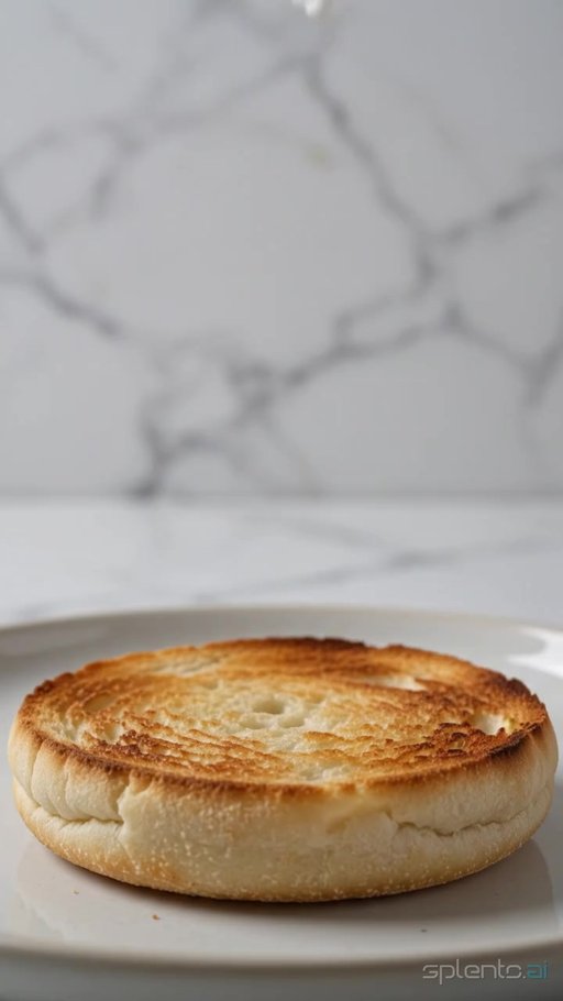 Toasted Roti on White Plate