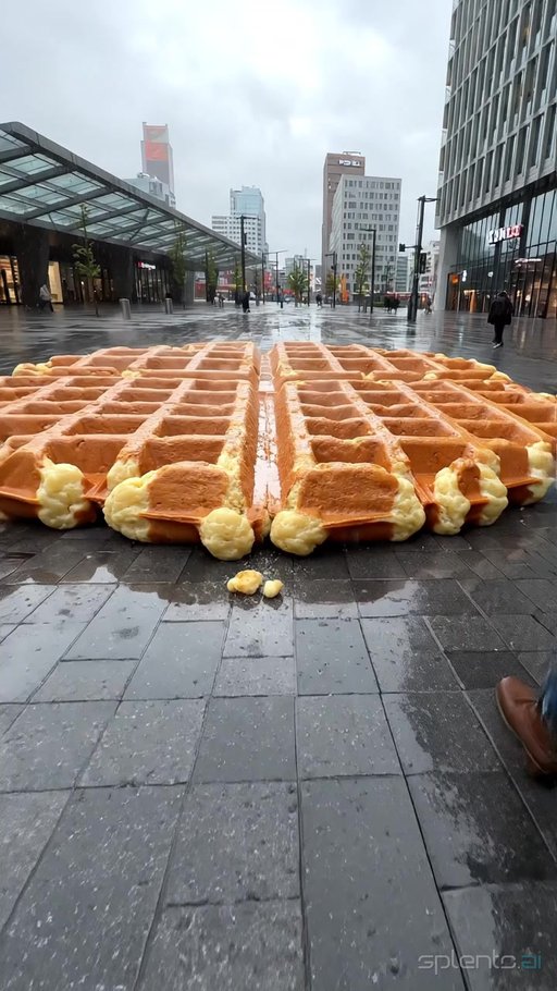 Giant Waffle Street Art