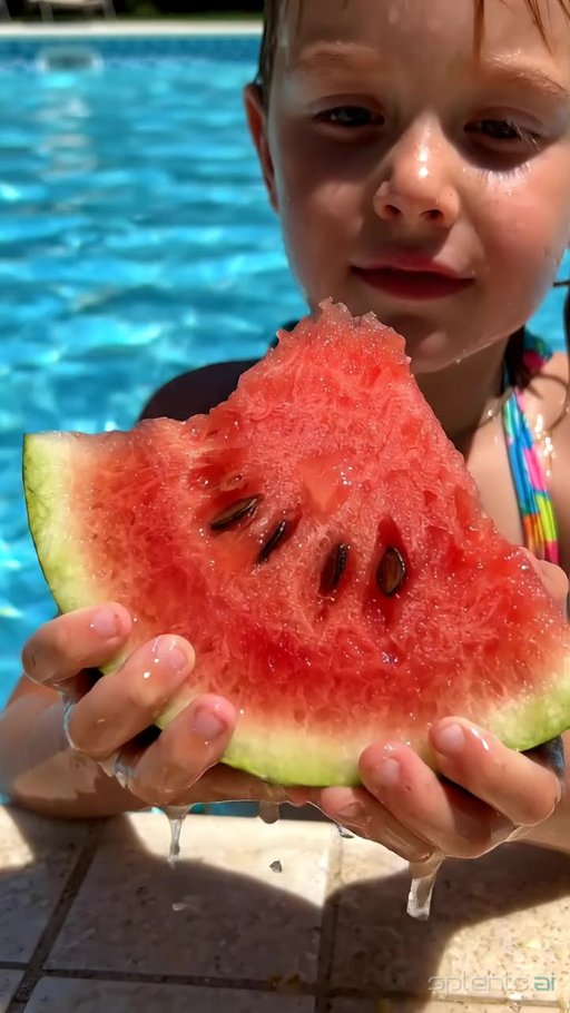 Child Holding Watermelon