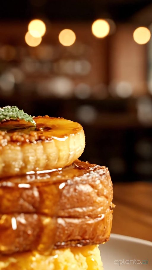 Golden French Toast with Brûléed Banana