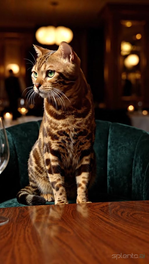 Bengal Cat in Elegant Setting