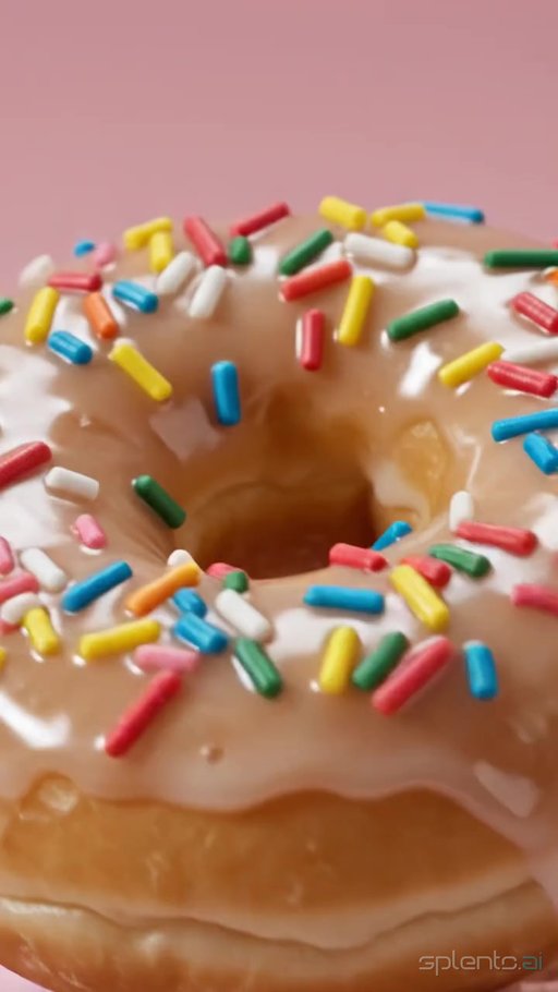 Glazed Donut with Sprinkles
