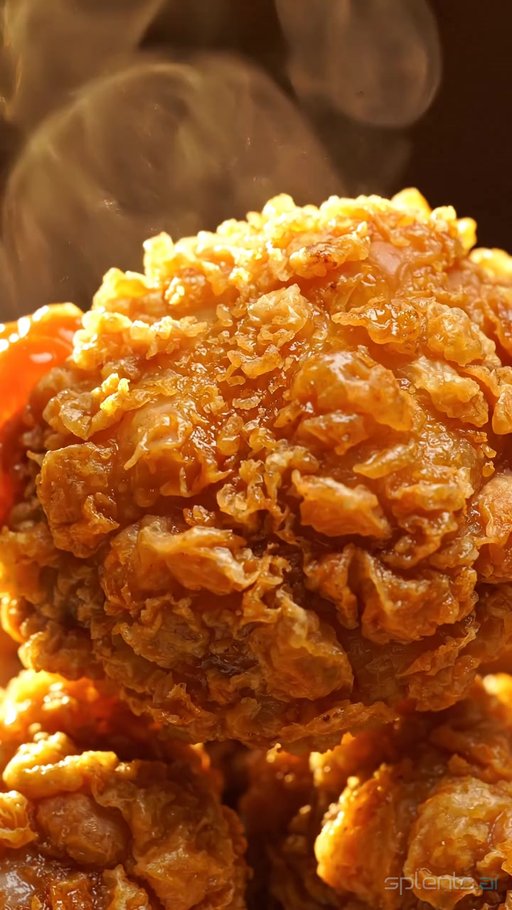 Golden Fried Chicken Close-Up