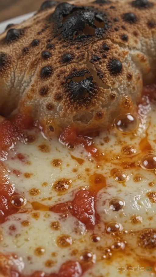 Wood-Fired Pizza Margherita Bubbling Macro — restaurant video