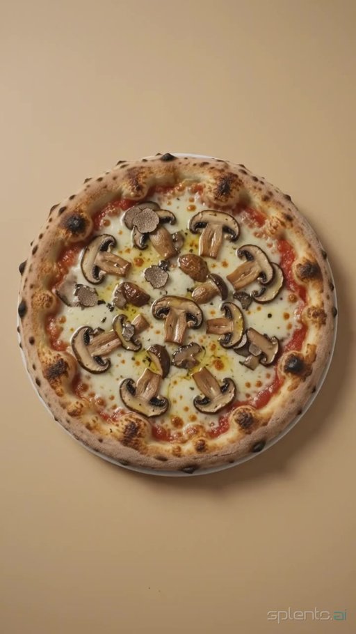 Freshly Baked Mushroom and Truffle Pizza — restaurant video