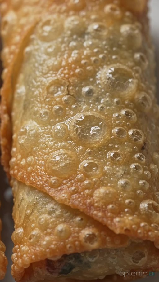 Crispy Egg Roll Macro Texture