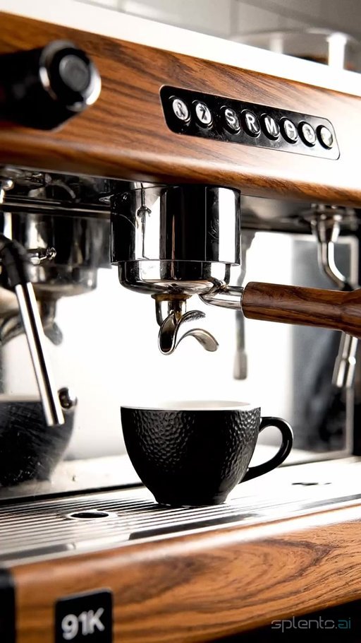Espresso Pouring From Coffee Machine