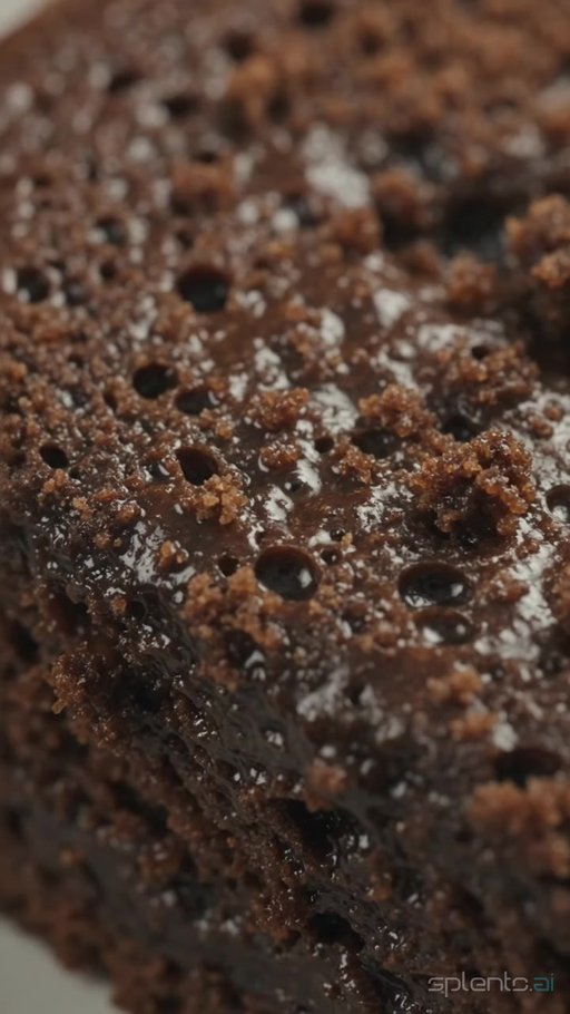 Chocolate Cake Glossy Texture Macro