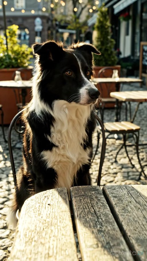 Border Collie Observing Food