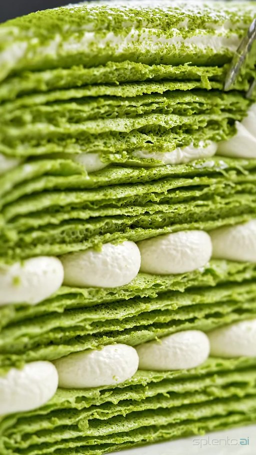 Matcha Crepe Cake — restaurant video