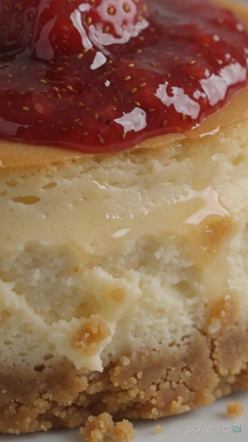 Strawberry Cheesecake Drip Macro Shot