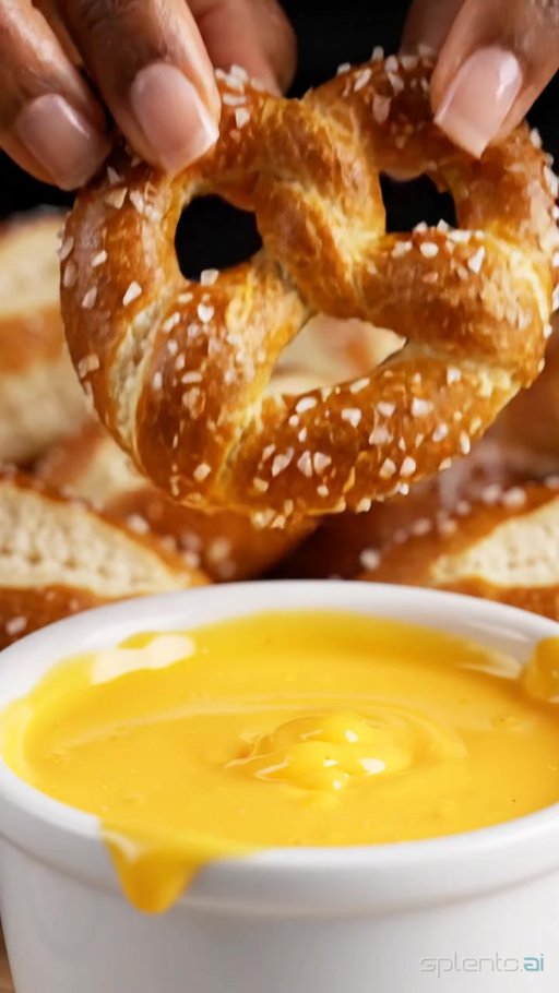 Salted Pretzel with Cheese Sauce