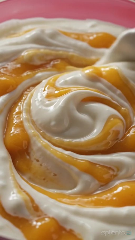 Pink Dessert with Cream and Caramel