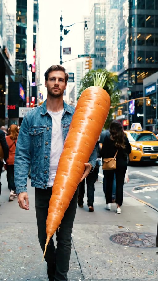 Man Carving Carrot on NYC Street