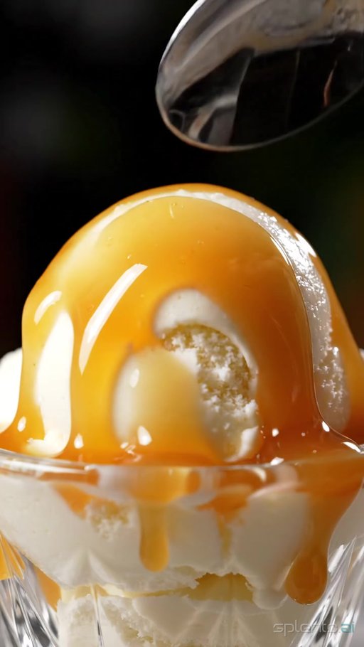 Vanilla Ice Cream with Caramel — restaurant video