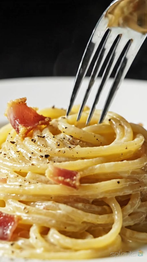 Spaghetti Carbonara Close-Up — restaurant video