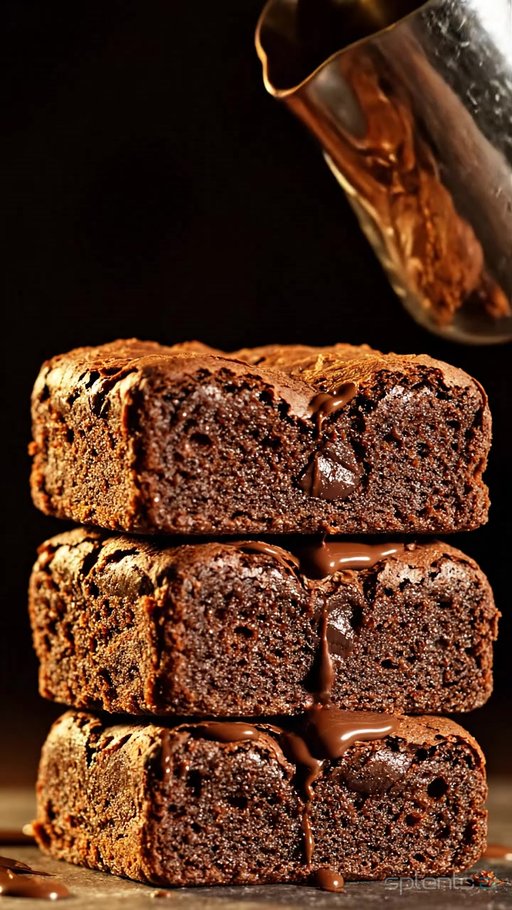 Chocolate Ganache Pour Over Brownies