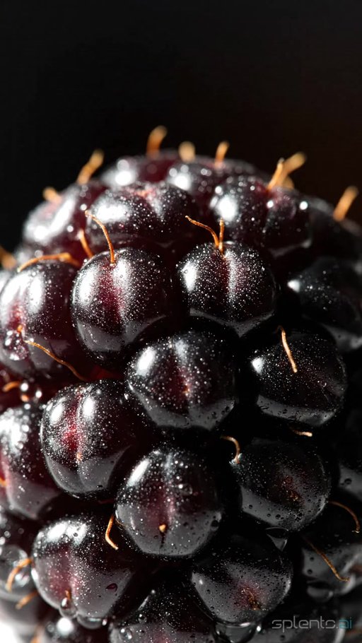 Fresh Blackberry Macro Shot
