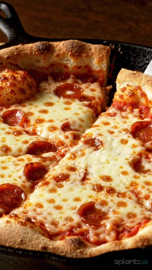 Pepperoni Deep-Dish Pizza Slice