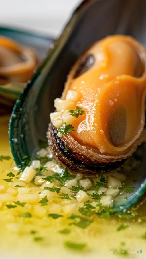Mussels On White Plate