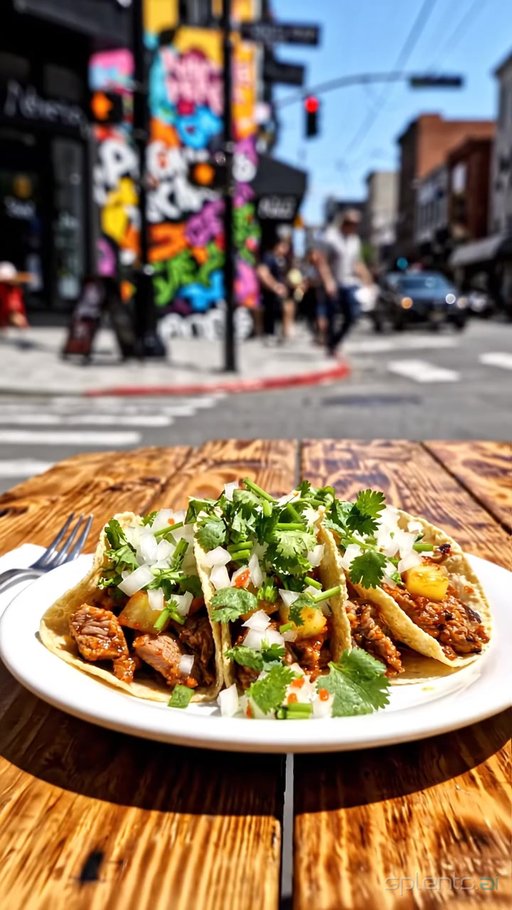 Taco Plate Urban Scene