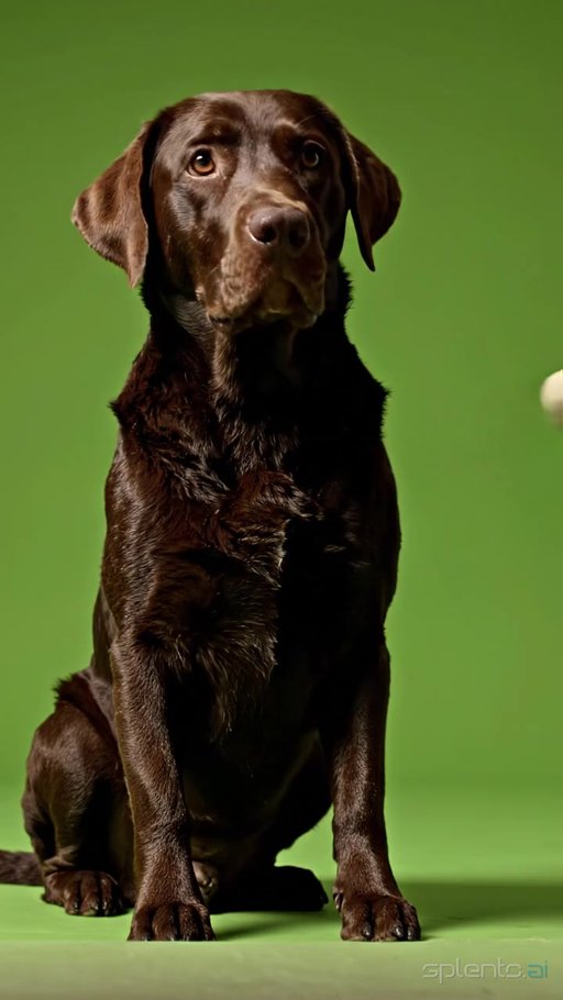 Respectful Chocolate Labrador Retriever Portrait