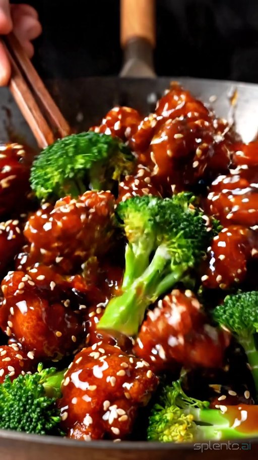 Sesame Chicken and Broccoli
