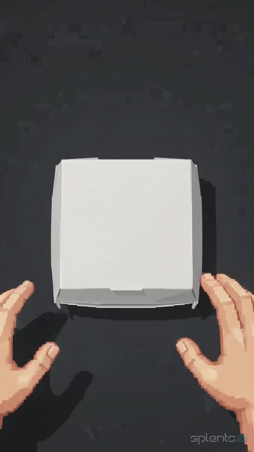 Pixel Waffle Takeout Box Pour