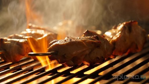 Grilled Chicken Skewers with Orange Sauce